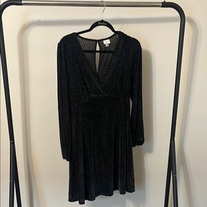 Elegant Black and Green Dress